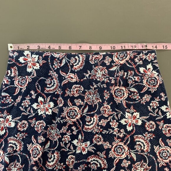 Talbots Womens XS Skirt Pull On Knit Maxi Floral Paisley Navy Boho Cottagecore - Picture 8 of 12